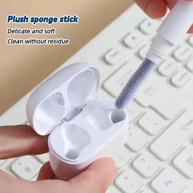 ឈុតសម្អាតសម្រាប់ Airpods Pro 1 2 3 ឧបករណ៍សម្អាតពហុមុខងារជាមួយជក់សម្រាប់កាសស្តាប់ត្រចៀកឥតខ្សែកាសប៊្លូធូស