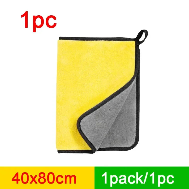 SEAMETAL 1/2/5PCS Car Microfiber Cleaning Towel Premium Car Detailing Fast Drying Microfiber Towel Wash Towels Clean Accessories