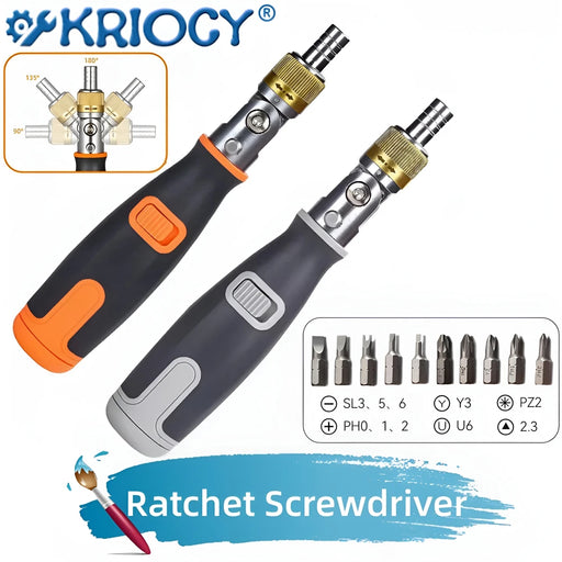 New Hex Left/Right Rotating 180 Degree Ratchet Screwdriver Drive Tackle Extension Rod Multifunctional Screwdriver Set