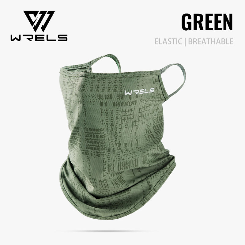 WRELS Balaclava Neck Gaiter Ice Silk Cooling UV Protection Face Mask Summer Scarf Bandana Earloop Breathable Sunscreen Fishing