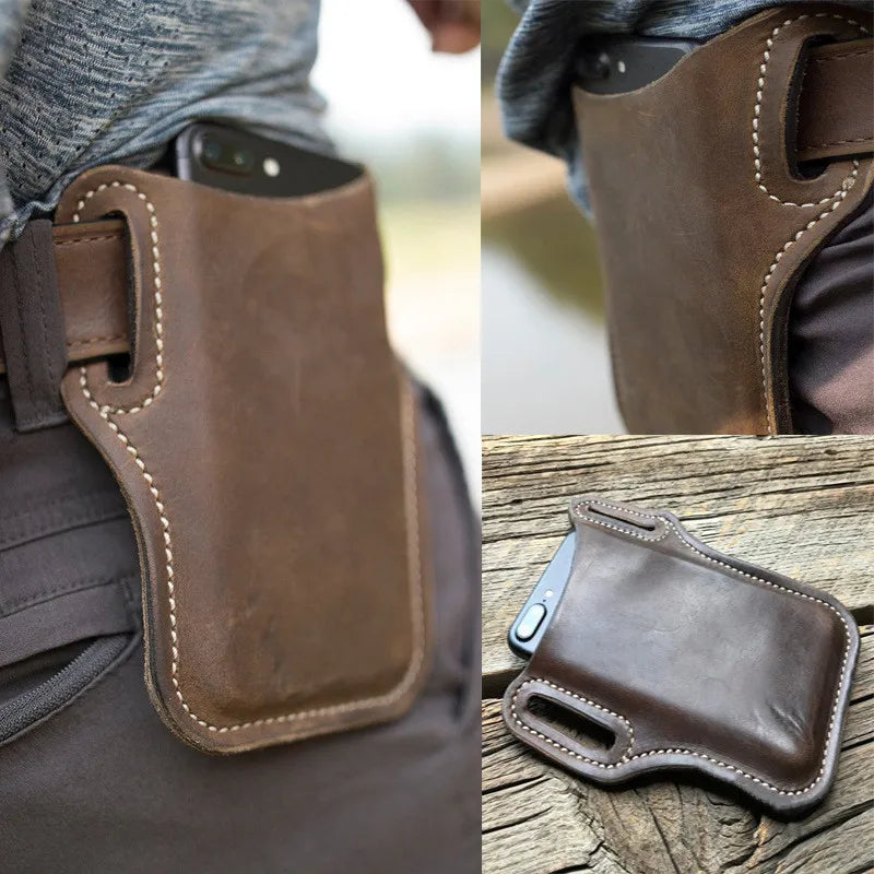 Universal Sports Waist Bag, Mobile Phone Waist Bag, Hanging Waist Bag, Leather phone belt bag，Outdoor equipment accessories