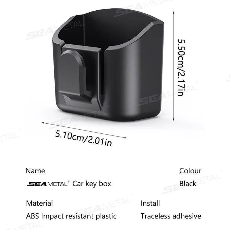 SEAMETAL Car Hooks Key Holder Clip Multifunctional Car Key Box Organizer Adhesive Mount Card Holder for Car Interior Accessories