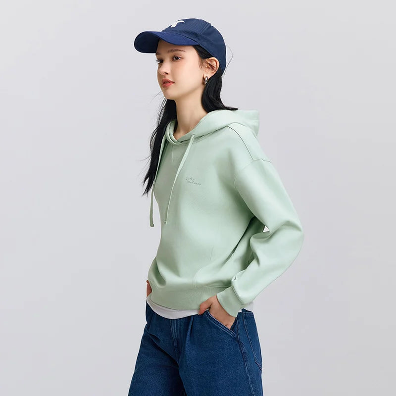 Semir Embroidered Hoodies Soft Texture Women Spring Casual Sweatshirt Fashion Comfort Loose Style Gentle Trend Cozy New 2026