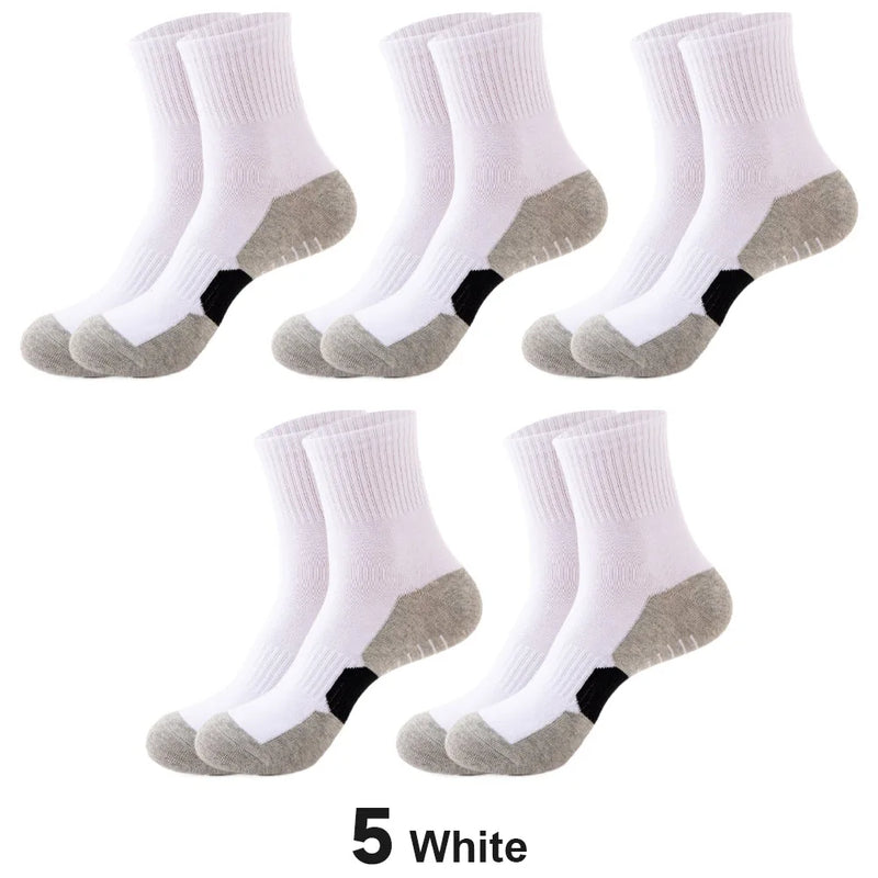 WRELS 1/2/3 Pairs Crew Hiking Socks Moisture Wicking Sports Socks Cushioned Arch Support Men's Outdoor Mountaineering Socks