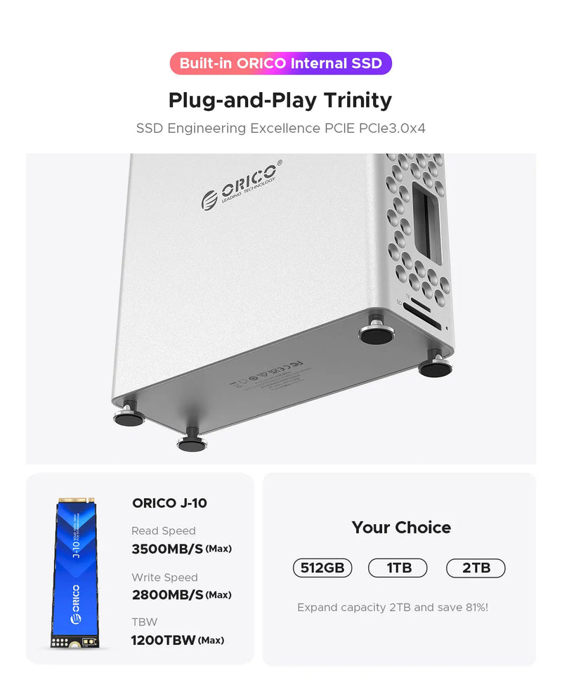 ORICO MiniPro for Mac mini M4 Expansion Docking Station usb hub 10Gbps Apple Accessories M.2 SSD Expansion Expansion Enclosure