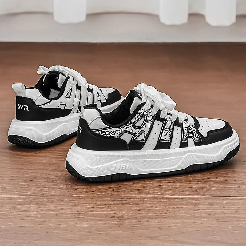 Men's high-quality casual shoes Four season new breathable light Thick sole comfort walking shoes fashion flat sports board shoe