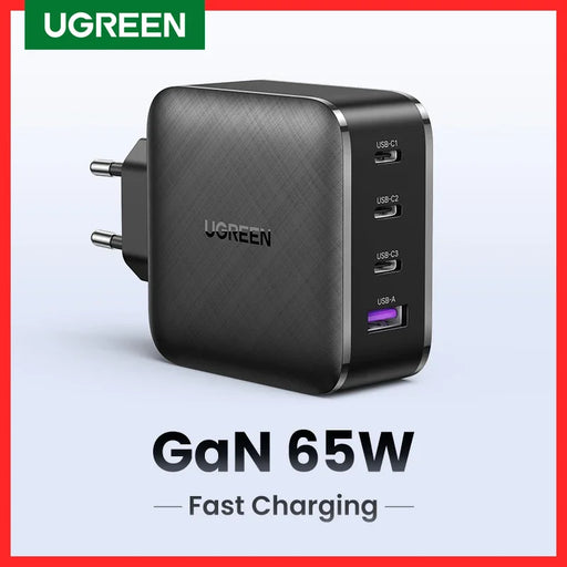 UGREEN PD65W GaN Charger for Tablet Quick 3.0 4.0 SCP Charger for Huawei USB C Charge for Xiaomi Notebook Power Adapter Charger