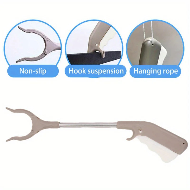Heavy Duty Trash Grabber Picker Tool for Seniors, 15.8 Inch Reaching Assist Tool for Home & Outdoor Use - No Batteries Needed