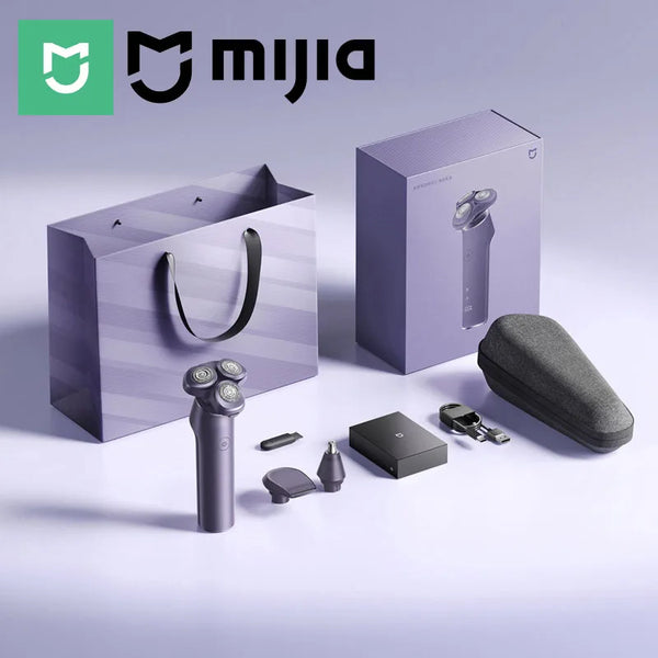 MIJIA Electric Shaver Grooming Gift Set,Double Ring Three-blade Head,360° Floating Head,IPX7 Wet & Dry,Type-C,Long Battery Razor