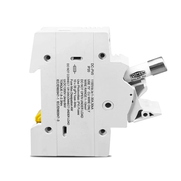 TOMZN 1P Solar PV Fuse Holders Suitable For 10*38mm PV Fuse Link Solar System Protection