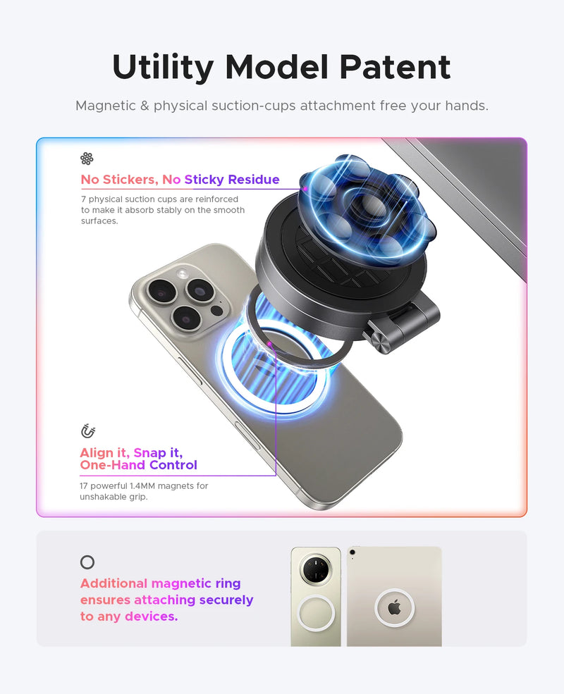 ORICO External SSD 1TB Mini Portable SSD Magnetic Ultra-Thin 2000MB/s Supports 4K ProRes HDR for Macbook PC Laptop iPhone