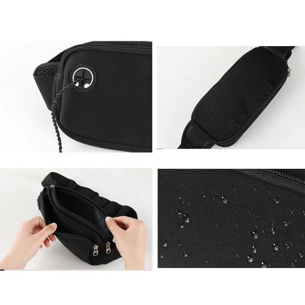 WRELS Outdoor Sports Waist Pack Waterproof Sports Fanny Pack Utralthin Lightweight Slim Running Belt Bag Jogging Waist Pack Bag