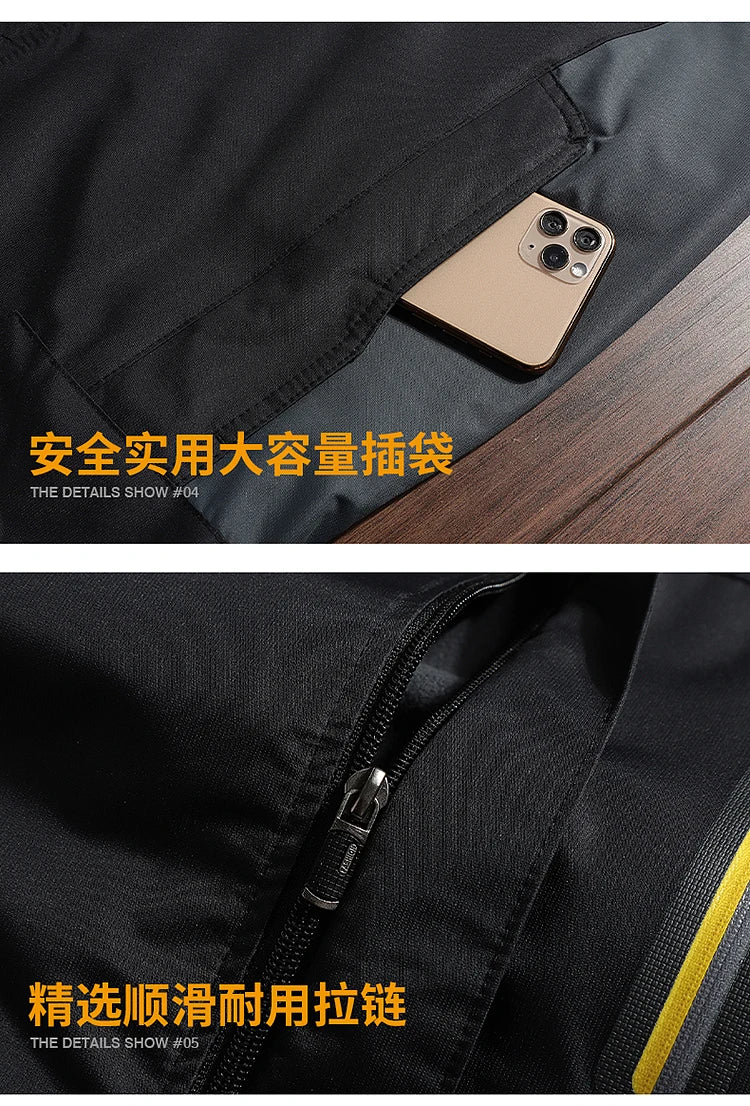 New Winter Lightweight Men's Windbreaker Sports Casual Coat, Blue Waterproof Jacket (this Jacket Has A Fleece-lined Version)