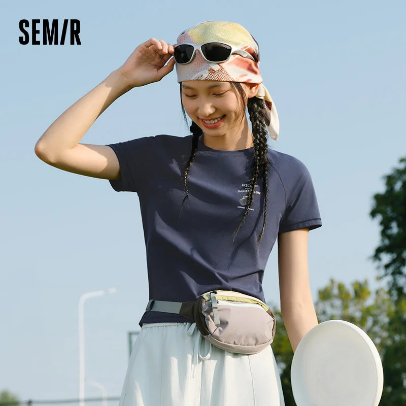 Semir Women Tshirt Moisture Wicking UV Protection Raglan Sleeve Top 2026 Summer