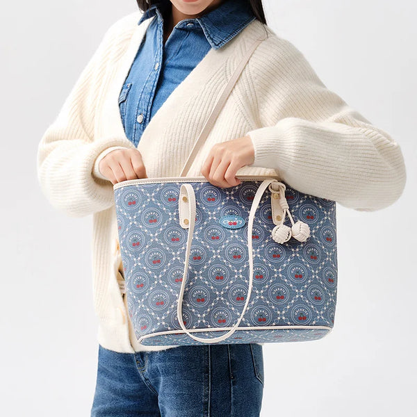 Semir Bag Tote Bag Women Summer 2024 New Fashion All-Over Print Monogram Shoulder Bag Large Capacity Handbag