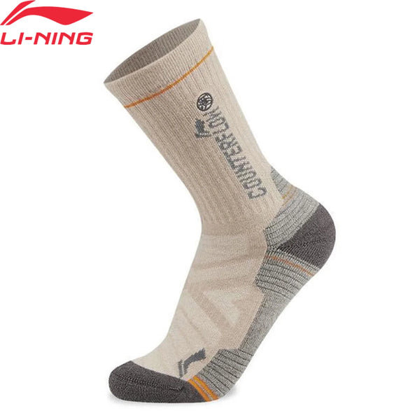 ស្រោមជើងកីឡា Li-Ning សម្រាប់បុរស និងស្ត្រី ទំហំ 22-28 សង់ទីម៉ែត្រ មានស្រទាប់ការពារ ទន់ និងស្រួលដកដង្ហើម AWSV187
