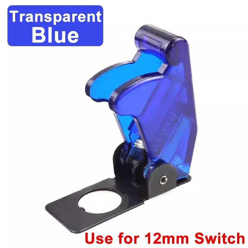 Auto Car Boat Truck Illuminated Led Toggle Switch With Safety Aircraft Flip Up Cover Guard 12V20A transparent