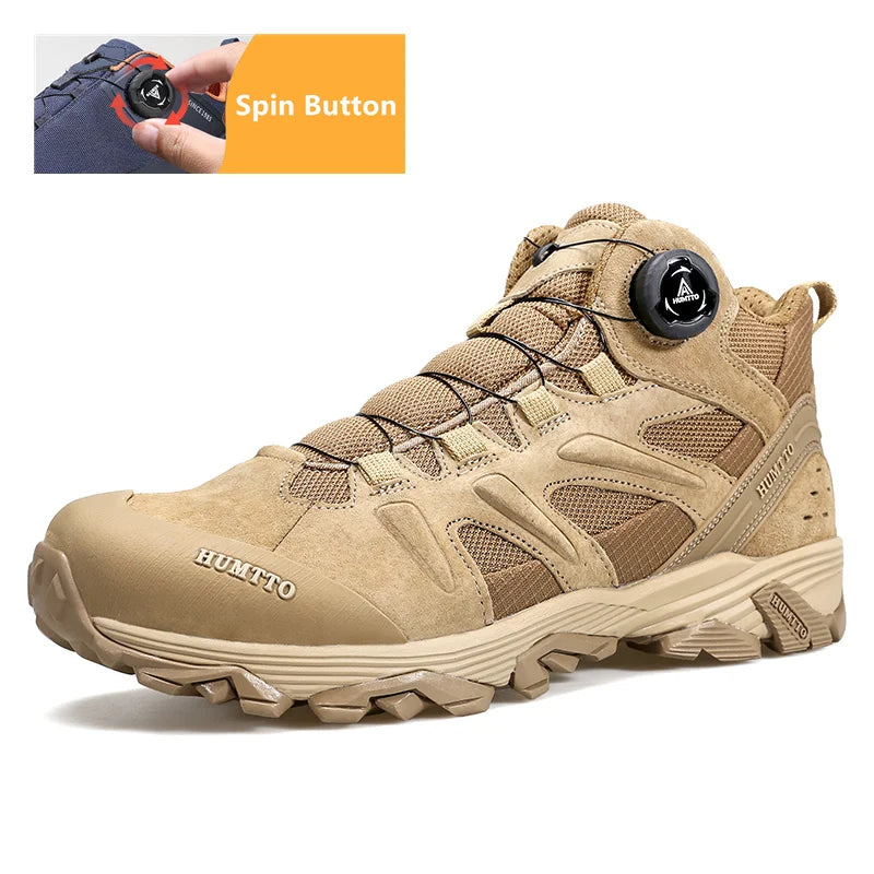 HUMTTO Waterproof Hiking Boots Mens Leather Outdoor Shoes for Men Sports Climbing Luxury Designer Trekking Hunting Male Sneakers