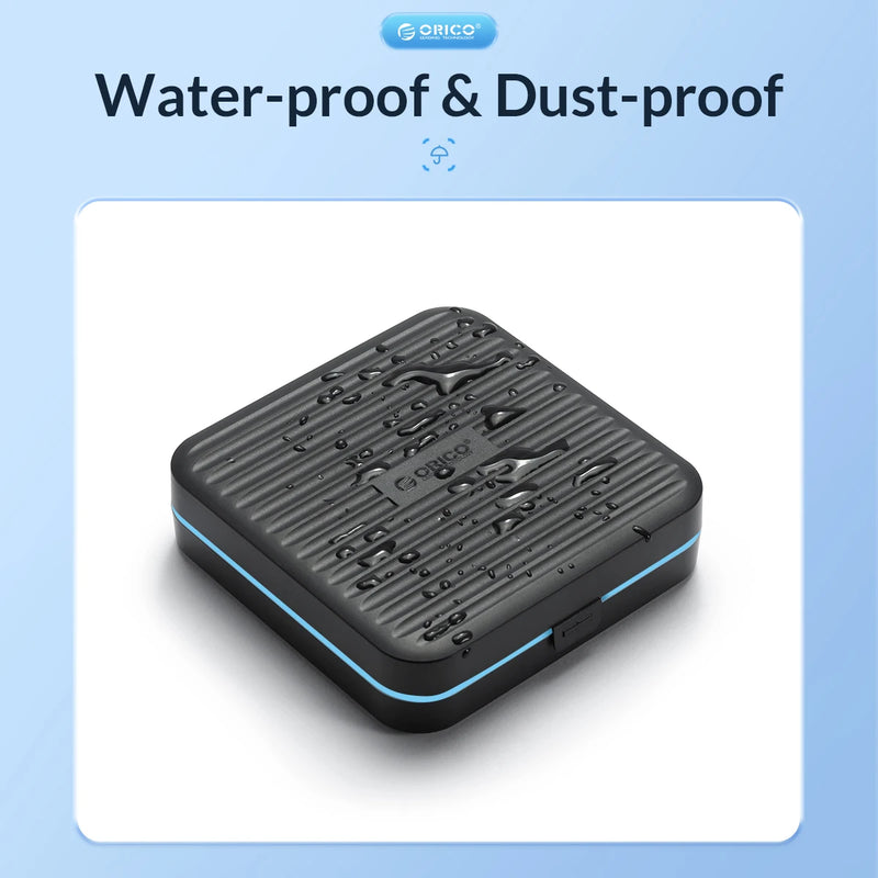 ORICO SD Card Case Micro SD Card Holder Case Soft Foam Interior Memory Card Storage Box for SSD/CF/SD Card Holder Organizer