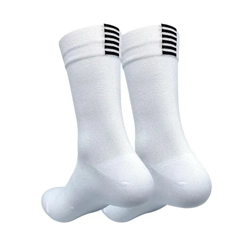 WRELS 1/2/3 Pairs Crew Cycling Socks Breathable Fast Dry Running Socks Men Women Thick Cushioned Arch Support Bike Hiking Socks