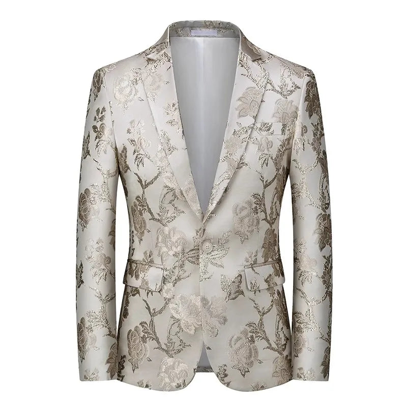 2026 New Red Men's Suit Jacket, Wedding Brands Dress Coat, Stylish Slim Man Costume Homme Single-Breasted Asian Sizes  Blazer