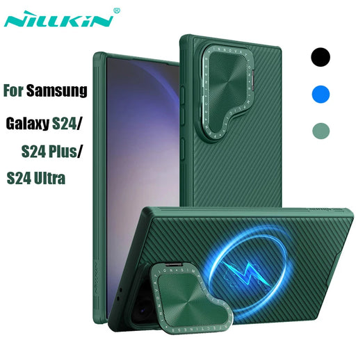 For Samsung Galaxy S24 Ultra Magsafe Case NILLKIN CamShield Prop Camera Protection Bracket Phone Case For Samsung S24/ S24 Plus
