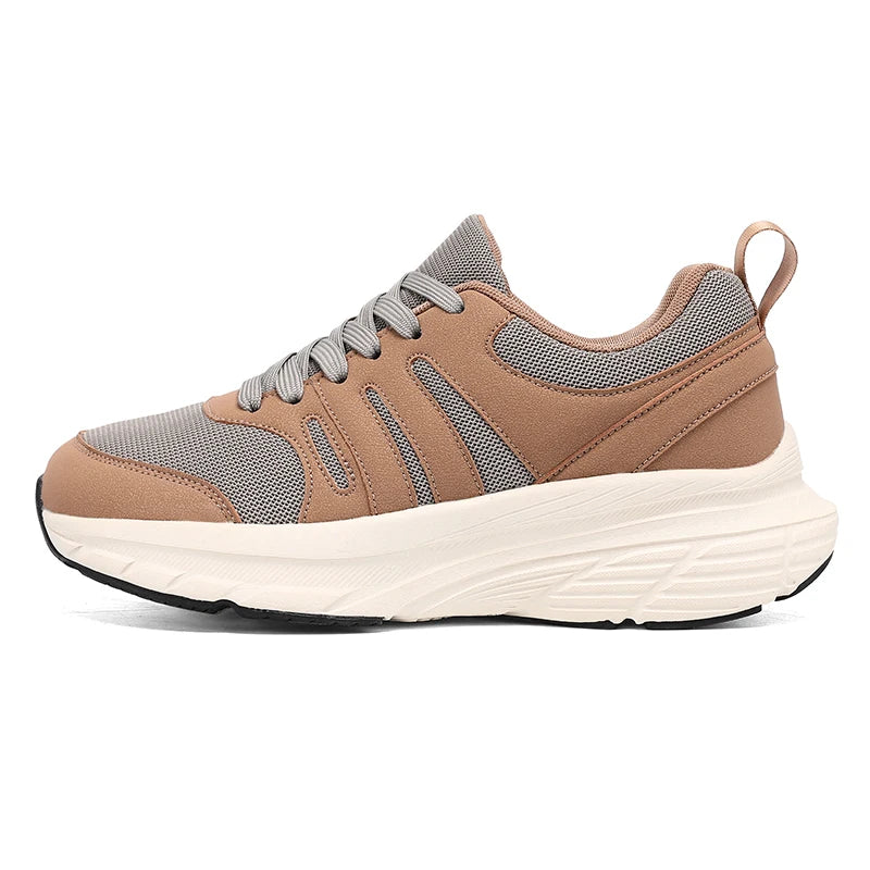 Men Sports Shoes Trendy Mesh Breathe Lace Up Outdoor Running Shoes New Soft Sole Shock-absorbing Comfort Versatile Tennis Shoes