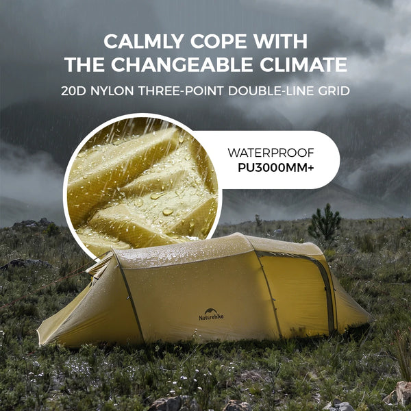 តង់បោះជំរុំ Naturehike Opalus Pro GT ថ្មីឆ្នាំ 2026 សម្រាប់មនុស្ស 2~3 នាក់ ទម្ងន់ស្រាលបំផុត 20D ជម្រកការពារទឹកជ្រាប តង់ផ្លូវរូងក្រោមដីក្រៅផ្ទះសម្រាប់គ្រួសារ