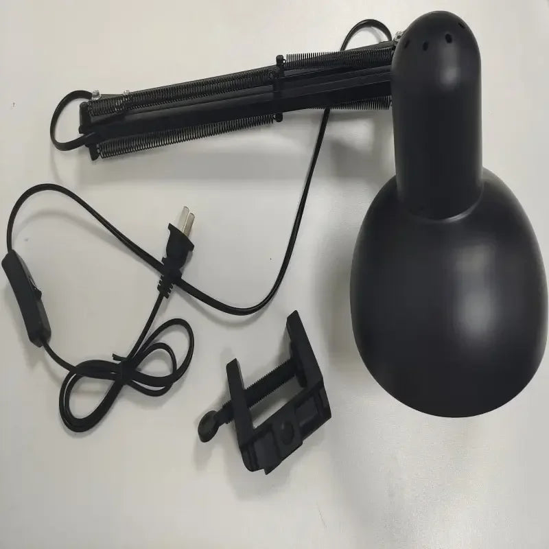 Durable Foldable Stable Desk Lamp Clip on Light Telescopic Eye Protection Retro Bedroom Computer Table Lamp Decor for E27 Bulb