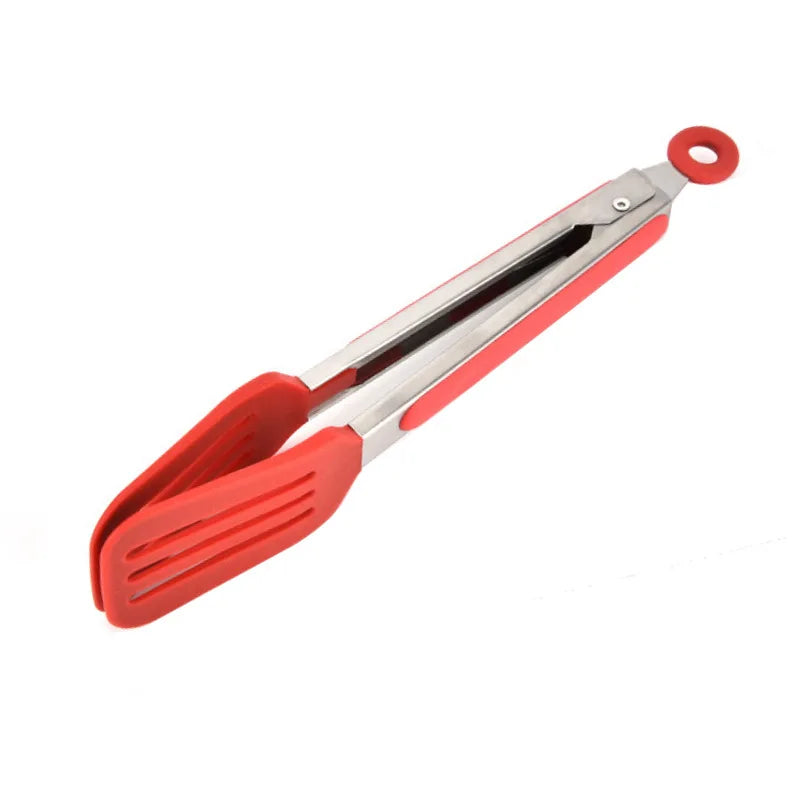 Silicone BBQ Grilling Tongs - Non-Stick, Heat-Resistant Kitchen & Outdoor Cooking Tools for Salad, Bread, and Barbecue-Food-Safe