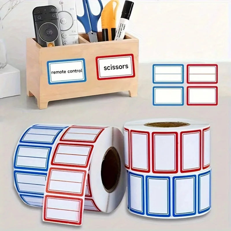 1roll/500sticker Self-Adhesive Label Stickers for File Classification,Price Marking,for Office, School Supplie.choose blue,red.