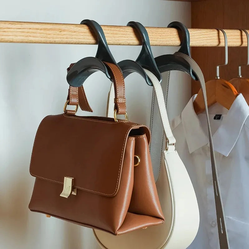 5pcs Bag Hanger Hook Handbag Hat Scarf Storage Rack Wardrobe Backpack Hook Handbag Holder Storage Rack Organization