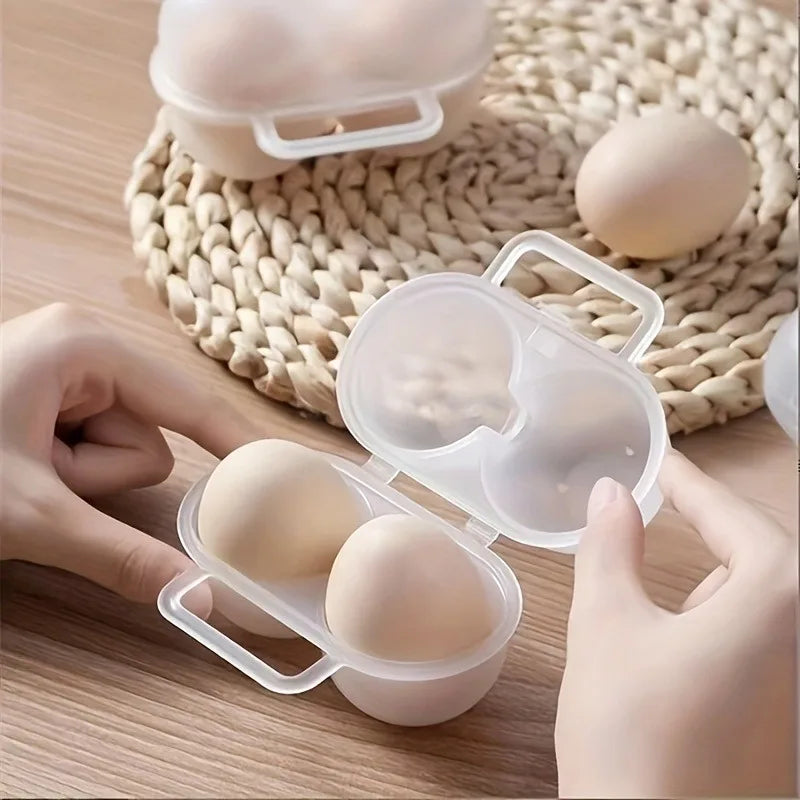 1/2pcs Outdoor Portable Shockproof Egg Box. Anti drop egg storage box, portable egg box.refrigerator storage box. storage box