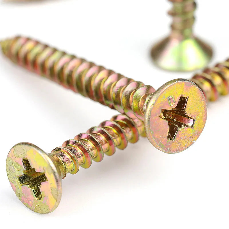 Color zinc drywall nails Phillips hardened self-tapping screws Gypsum wallboard nails Countersunk head fiber tapping nails