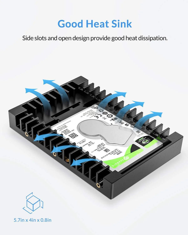 ORICO 2.5 to 3.5 inch Hard Drive Caddy Support SATA 3.0 Support 7 / 9.5 / 12.5mm 2.5 inch SATA HDD and SSD Computer Accessories
