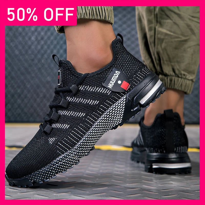 Men Sports Shoes Trend Mesh Breathable Leisure Lace Up Soft Soled Sports Shoes 2026 New Comfortable Versatile Tennis Shoes