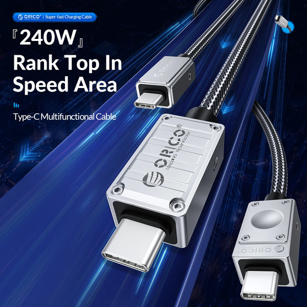 ORICO 40Gbps USB4 C to C Cable, 240W Fast Charging, Thunderbolt 3/8K 60Hz, for Laptop/Tablet/Samsung