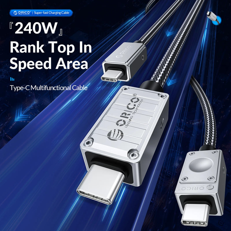 ORICO 40Gbps USB4 C to C Cable, 240W Fast Charging, Thunderbolt 3/8K 60Hz, for Laptop/Tablet/Samsung