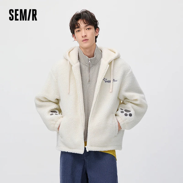 អាវក្រៅរដូវរងាបុរស Semir មានក្រណាត់ទន់ឆ្នាំ ២០២៦ ថ្មីសម្រាប់ពាក់ប្រចាំថ្ងៃរដូវរងា រចនាប័ទ្មធម្មតាសម្រាប់អាកាសធាតុត្រជាក់