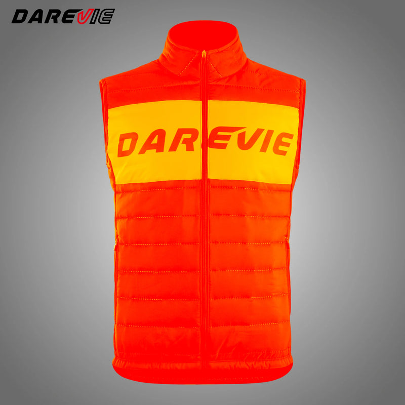 អាវកាក់ជិះកង់ DAREVIE សម្រាប់បុរស រដូវរងា រក្សាភាពកក់ក្តៅ សម្លៀកបំពាក់ជិះកង់ប្រឆាំងនឹងការរអិល សម្រាប់បុរស ការពារខ្យល់ MTB ផ្លូវក្រៅផ្ទះ អាវកាក់ក្តៅ Down សម្រាប់បុរស