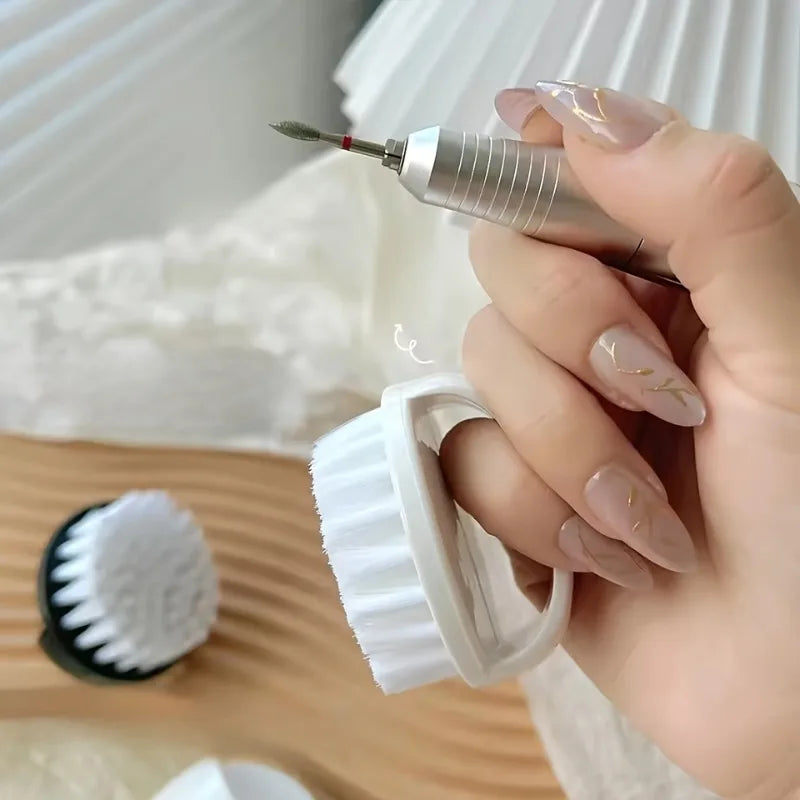 1pc Nail Dust Cleaning Brush - Hard Bristles with Ergonomic Design, Suitable for Manicures And Foot Care,Portable Nail Brush.