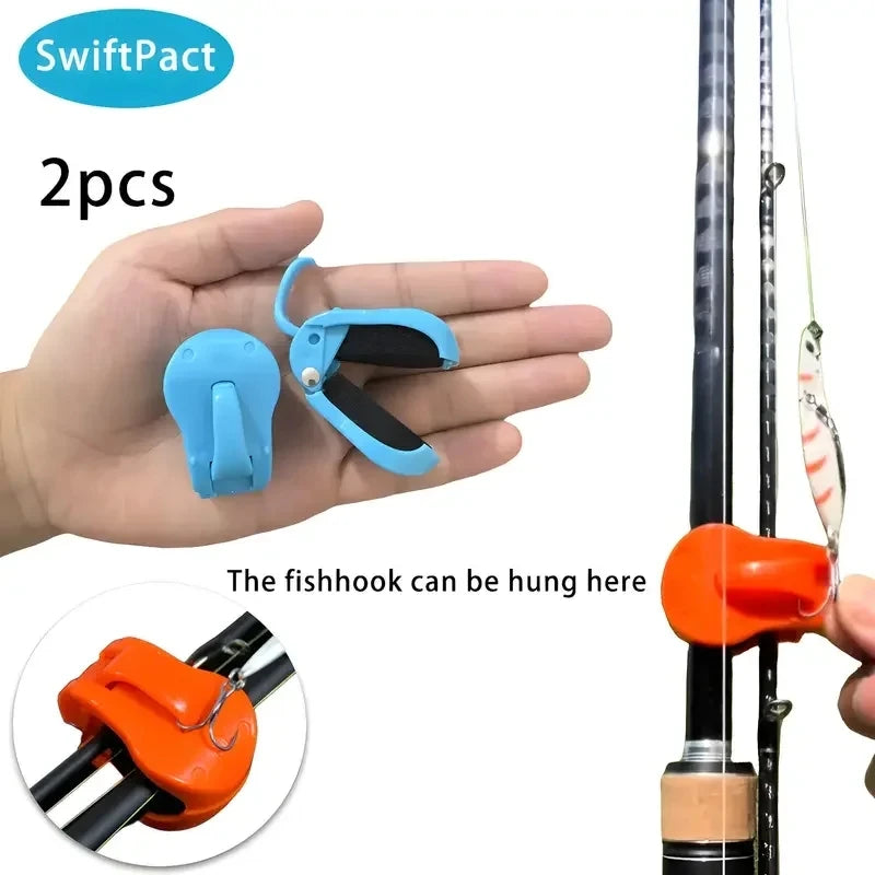 2pcs Multifunctional Fishing Rod Clip-Secure Storage,Anti-Tangle Fishing Rod Organizer, High Elastic Rubber Fishing Rod Clip.