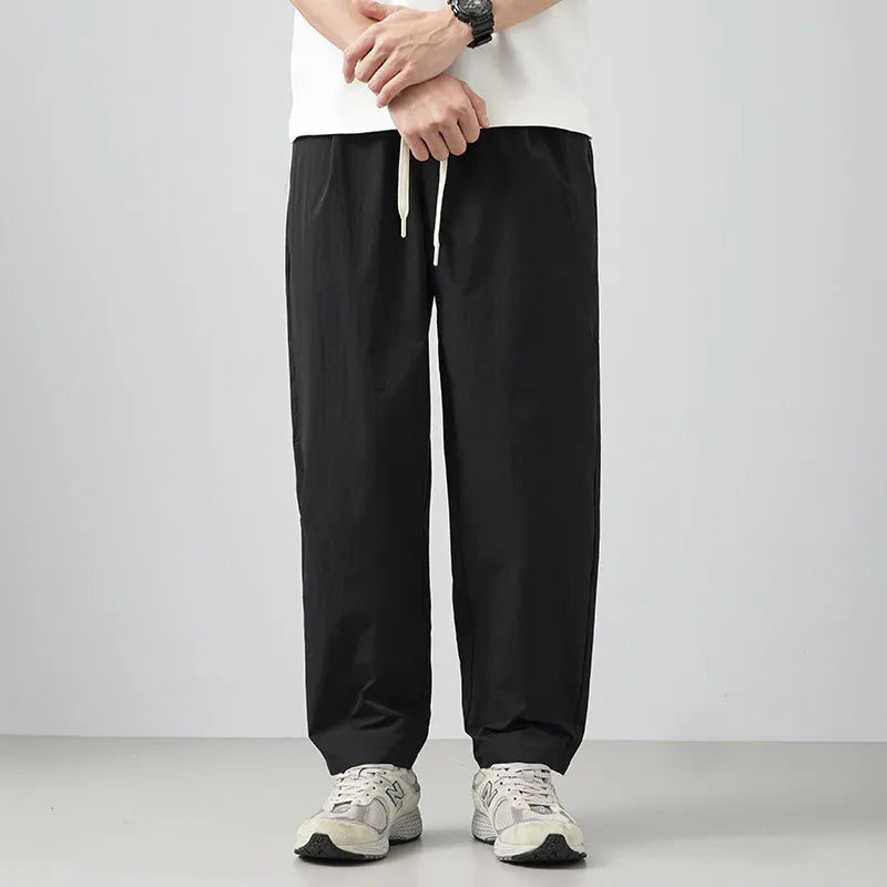 DUKEEN Men's Lightweight Waterproof Casual Pants Summer American Style Sports Straight Leg Tapered Joggers