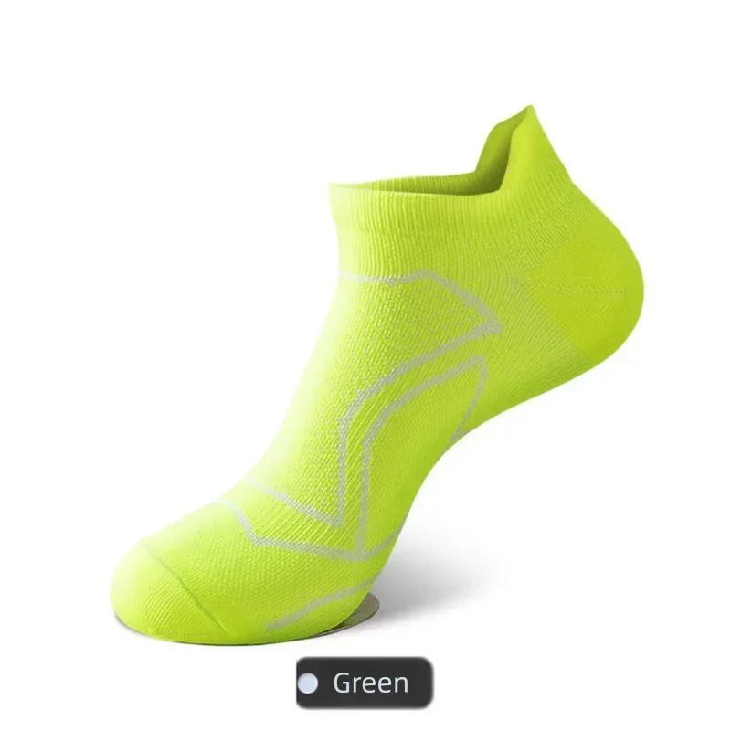 WRELS 1/2/3 Pairs Running Ankle Socks Quick-Dry Cushioned Athletic Socks Men Women Low Cut Seamless Arch Support Sports Socks