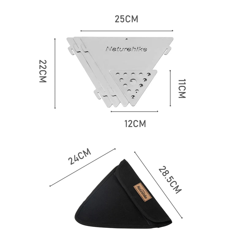 Naturehike 2026 New Portable Tripod Fire Stand Stainless Steel Ultralight Cooking Stove Multifunctional Tool