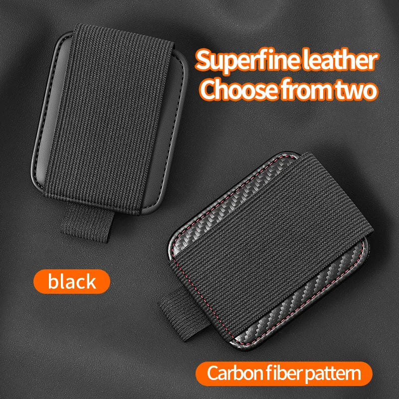 SEAMETAL Car Sun Visor Sunglasses Clip Holder Elastic Eyeglasses Hanger Card Ticket Organizer Pen Holder for Car Accessories
