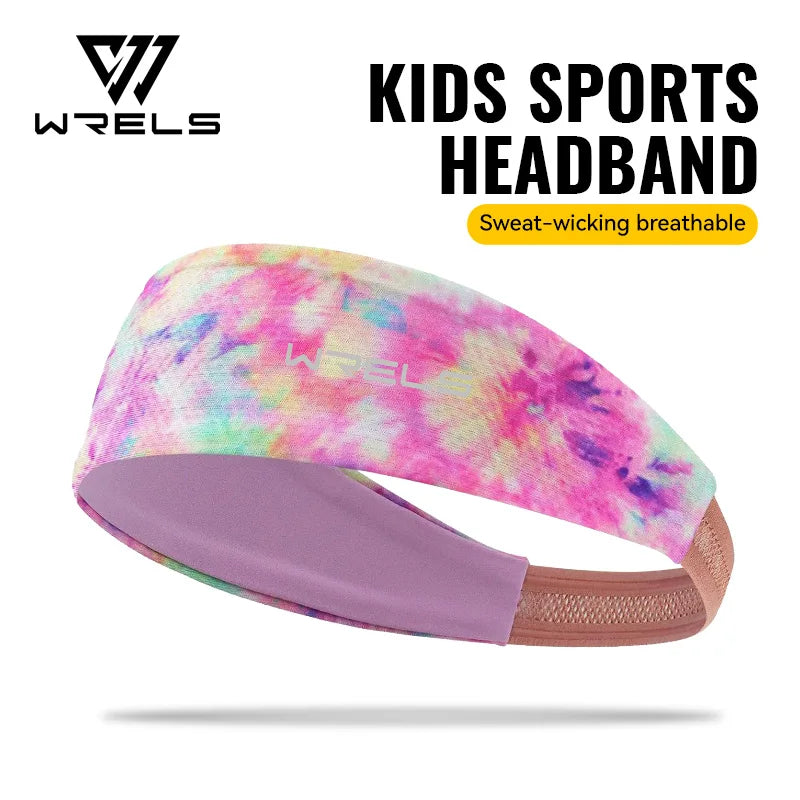 WRELS Kids Headband Children Sweatband Soft Cotton Non Slip Breathable Elastic Boys Girls Soccer Basketball Athletic Hair Band