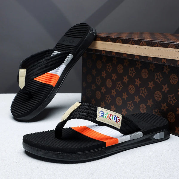 Flip-flops summer new soft-sole anti-slip comfort outdoor beach shoes breathable lightweight men's fashion Joker casual slippers