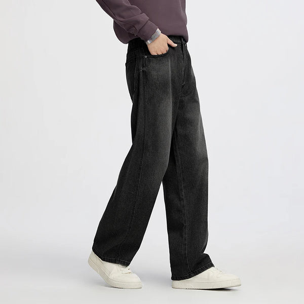 ខោខូវប៊យបុរស Semir រលុង ជើងកោង បែប Retro លាងសម្អាត ខោ Denim រដូវស្លឹកឈើជ្រុះ រចនាប័ទ្មទីក្រុង ស្លៀកប្រចាំថ្ងៃ 2026