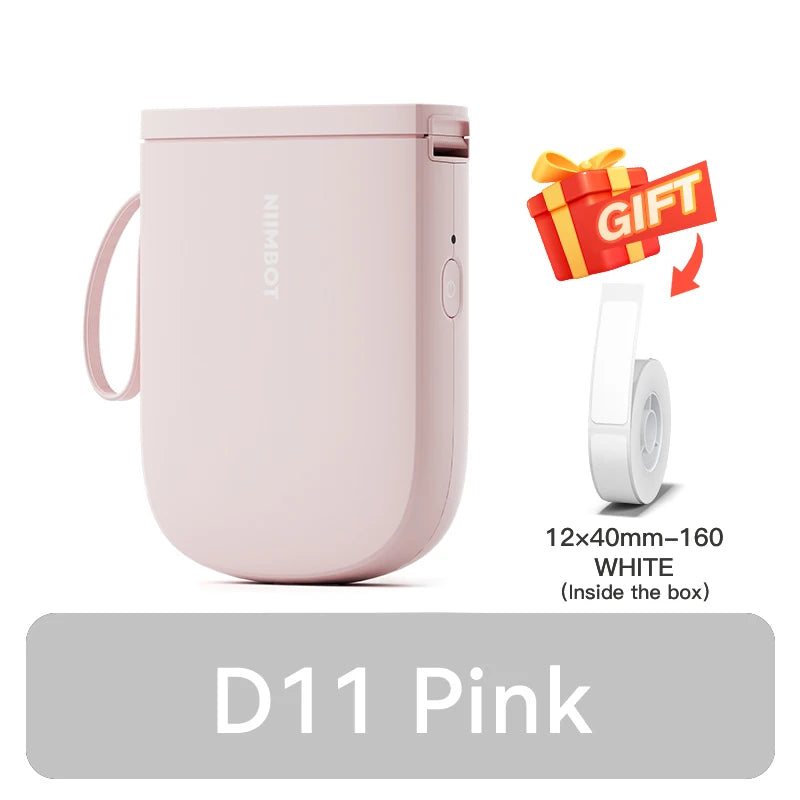 NiiMbot D11 Bluetooth Thermal Label Printer Portable Wireless Label Maker Machine Multiple Templates Available for Office Home
